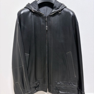 알레그리 후드 레더 자켓 양가죽 48 사이즈