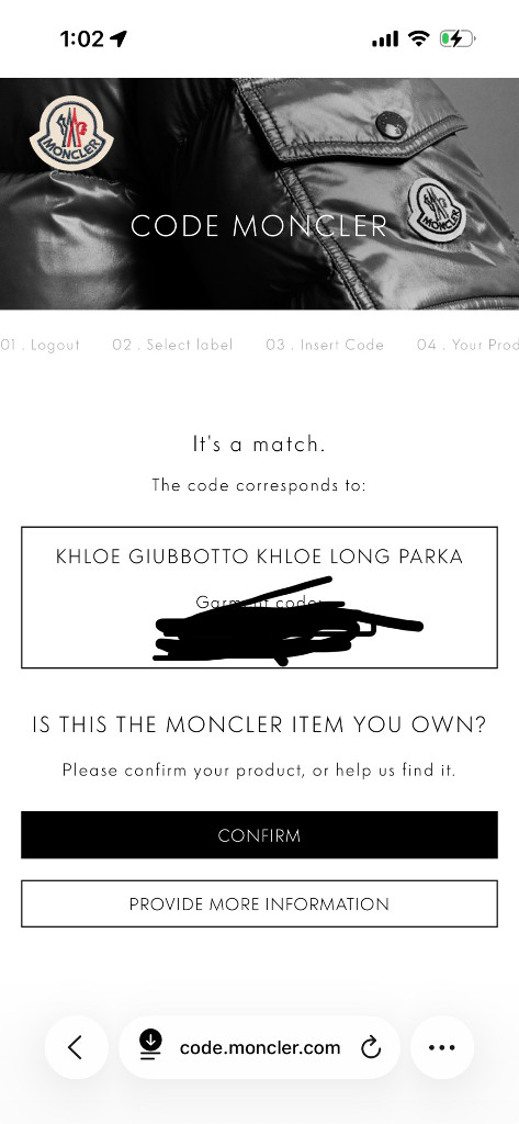 몽클레어 클로에 24년 구매 1사이즈 이미지