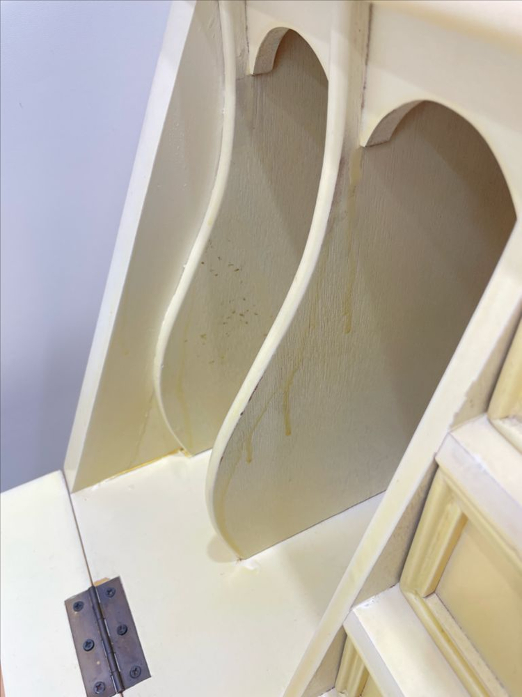 [부산] 예쁜 프렌치데스크(뷰로) 빈티지 크림색 아담한 서랍장--8