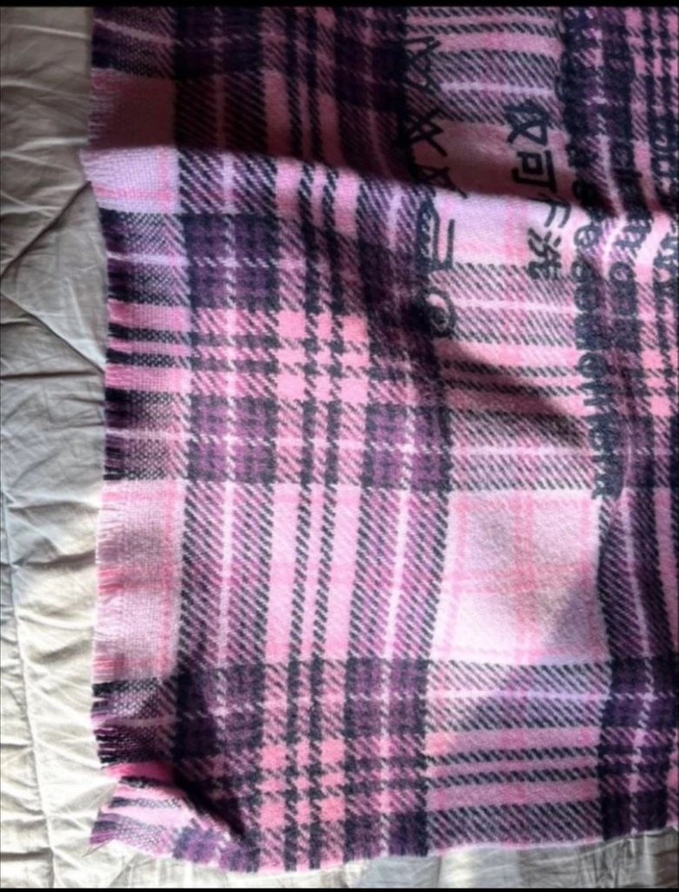 아크네스튜디오 울 체크 숄 머플러 CA0082--2