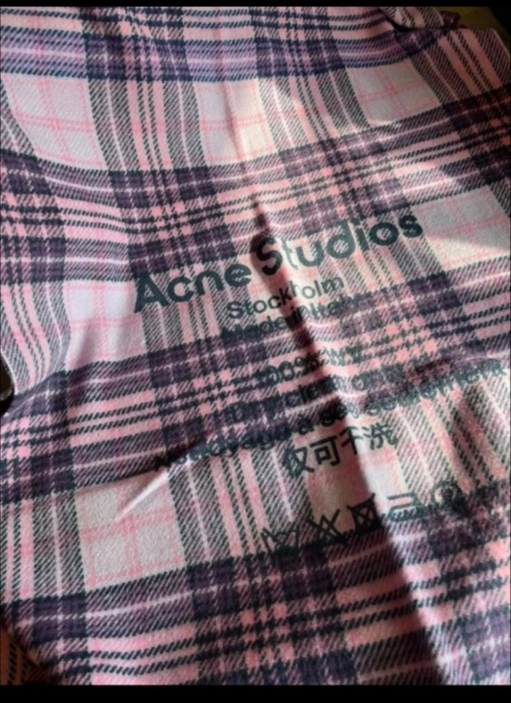 아크네스튜디오 울 체크 숄 머플러 CA0082--4