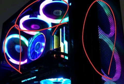 앱코 SUITMASTER 120mm 쿨링팬 3개--3