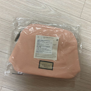 (미개봉) 구찌 뷰티 파우치 핑크 지퍼/코튼