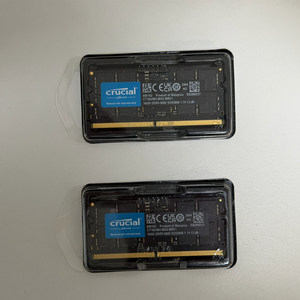 마이크론 DDR5 5600 SODIMM 16GB 노트북용 램 2개 판매합니다