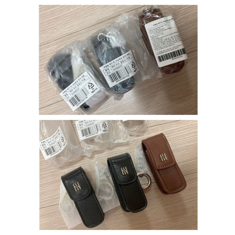 (새상품) 헤라 누드글로스 키링 블랙 / 홀리데이 립홀더 키링 브라운--0