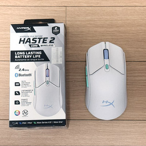 (단순개봉품) 정발 하이퍼엑스 펄스파이어 헤이스트2 코어 (화이트) 무선 게이밍 마우스