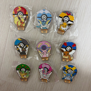 (미개봉) 롯데월드 포켓몬스터 풍선비행 뱃지 2탄 이브이즈 풀세트 이미지