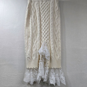 니트 레이스 스커트