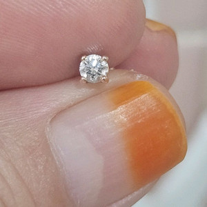 14k 1부우신다이아+투볼피어싱