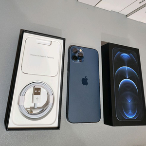 아이폰12프로 512GB 효율[100%] 퍼시픽블루 (박스포함)