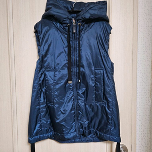 막스마라 그린고 뉴 후드 패딩 조끼 네이비 이미지