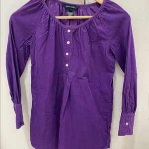 폴로 랄프로렌 퍼플 여야 블라우스 사이즈 7