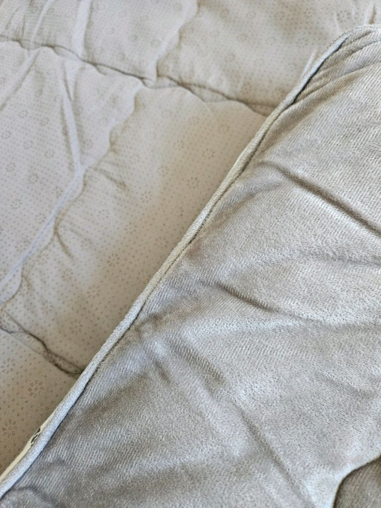 리버시블 베이지 극세사 침구세트 토퍼 Q 퀸사이즈--2