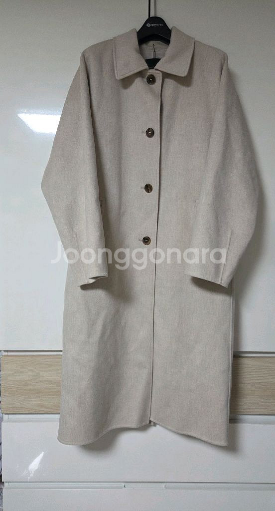 더캐시미어 캐시미어 블렌드 핸드메이드 코트 페일베이지 55 랑방 마인 타임 시스템--4