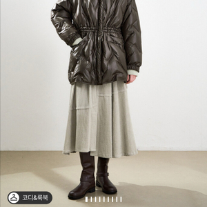 시스템 디테처블 후드 퀼티드 구스 다운 점퍼