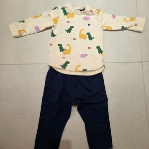 블루독 귀여운 공룡 맨투맨 및 바지 세트 1회착용