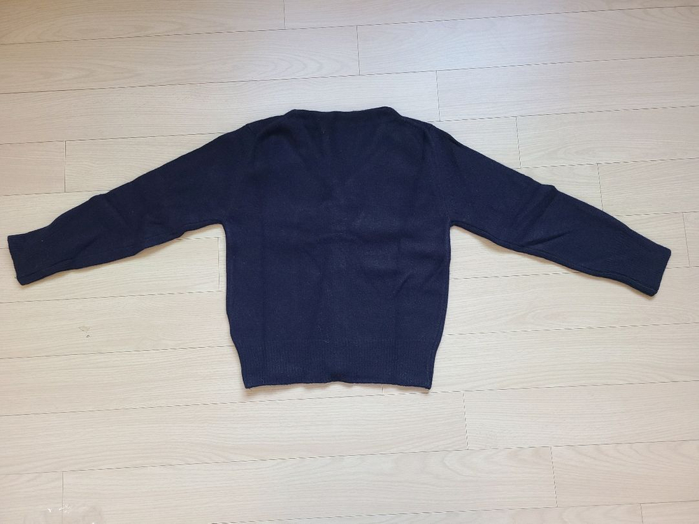 마르디 메크르디 키즈 L 120 가디건 캐시미어 네이비--6