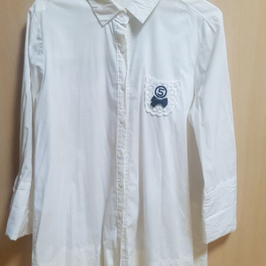 넘버 5 흰색 여성 블라우스