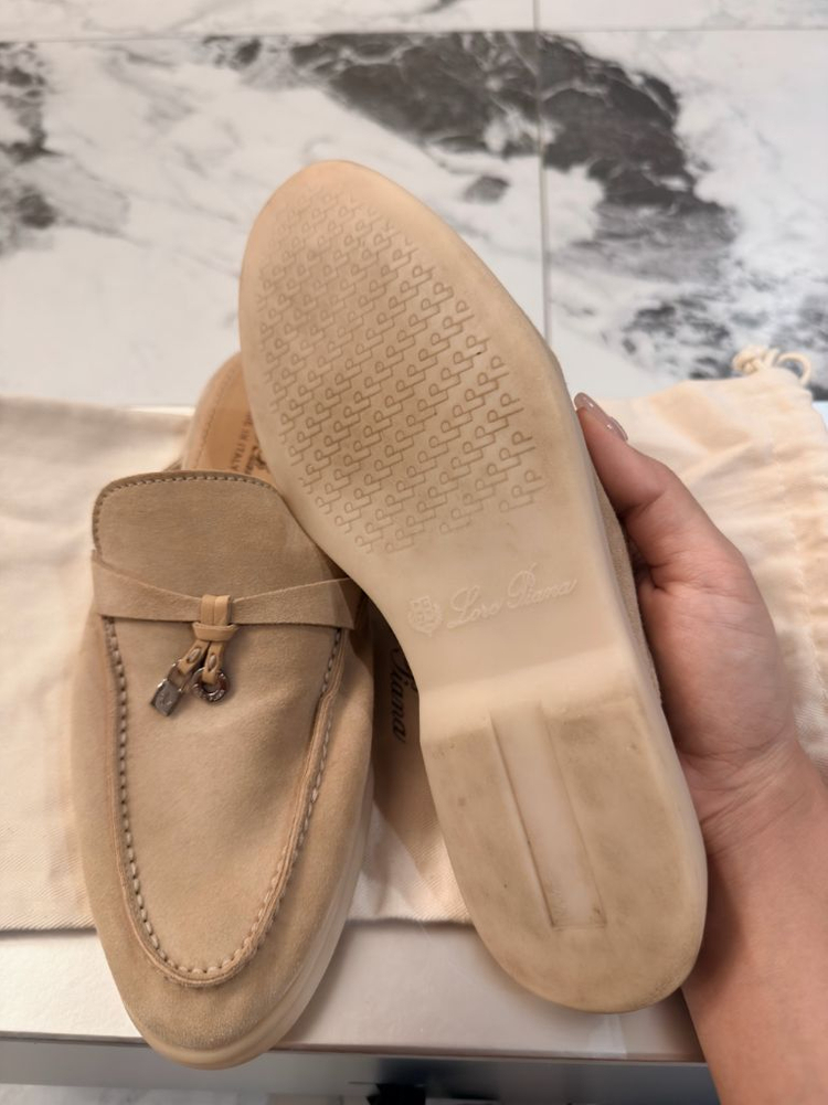 로로피아나 참스 워크 뮬 샌드 37--2