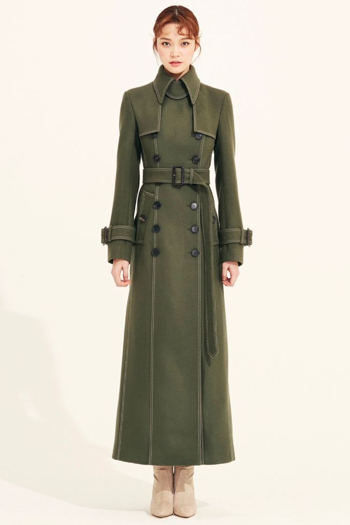 아보아보 울 맥시 트렌치 코트 1사이즈 새상품--2