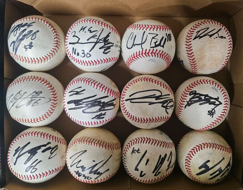 프로야구 연습공 싸인볼--2