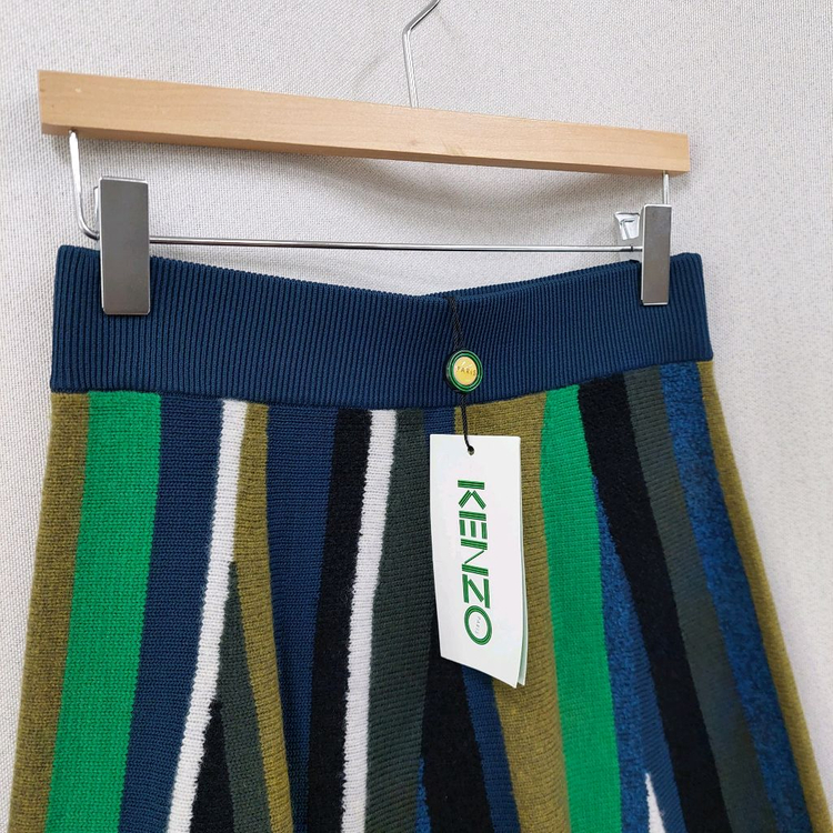 KENZO 겐조 스트라이프 니트 스커트--1