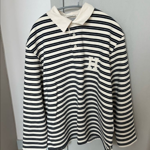 헤이그 스트라이프 럭비 티셔츠 네이비 새상품