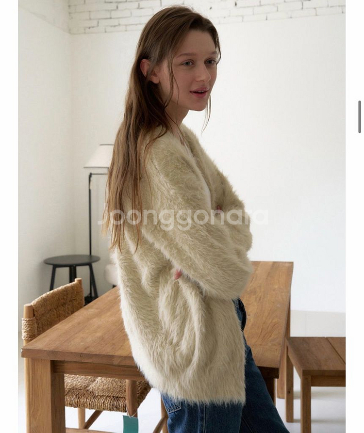 [새상품] 헤더먼트 테디 포켓 가디건(아이보리 택ㅇ)--1