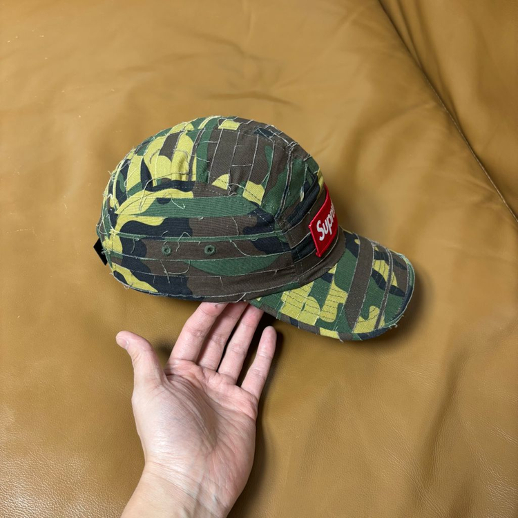 슈프림 캠프캡 모자 박스로고 레이어드 우드랜드 카모--2