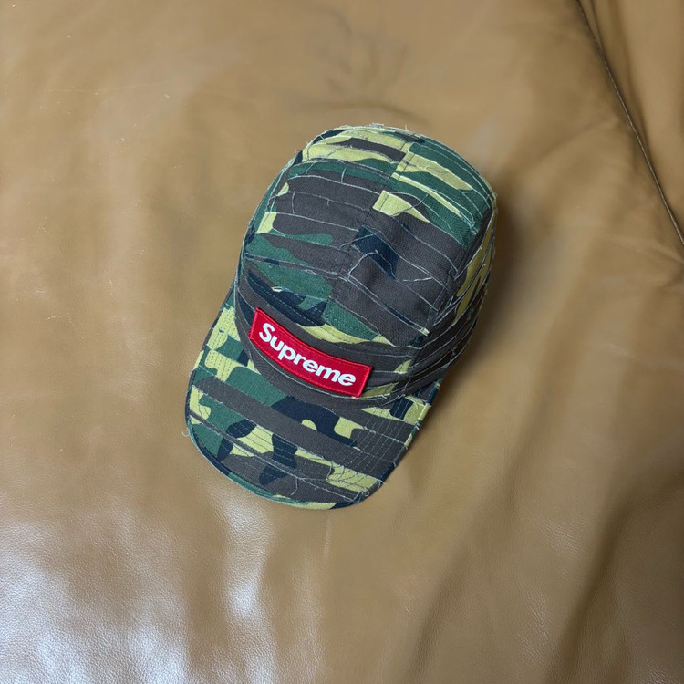 슈프림 캠프캡 모자 박스로고 레이어드 우드랜드 카모--4