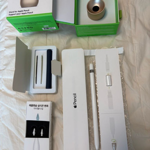 애플 펜슬 1세대 S급 + Belkin 스탠드 + 아이펠리 팁 + FRTMA 실리콘 그립