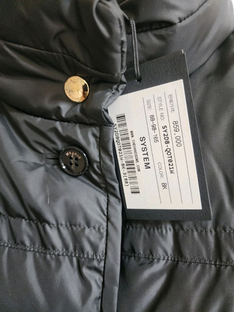 시스템 하이넥 구스 다운 점퍼(한섬 타임 마인 더캐시미어 랑방 패딩 코트)--2