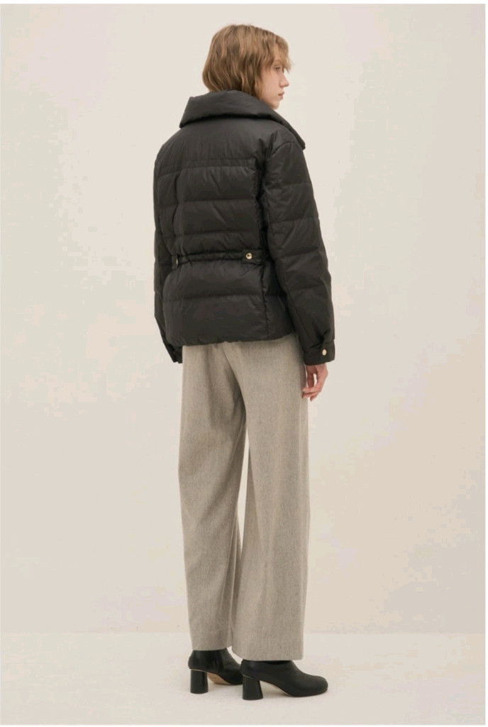 시스템 하이넥 구스 다운 점퍼(한섬 타임 마인 더캐시미어 랑방 패딩 코트)--6