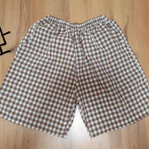 집에서 입는 편한 반바지 체크무늬 반바지