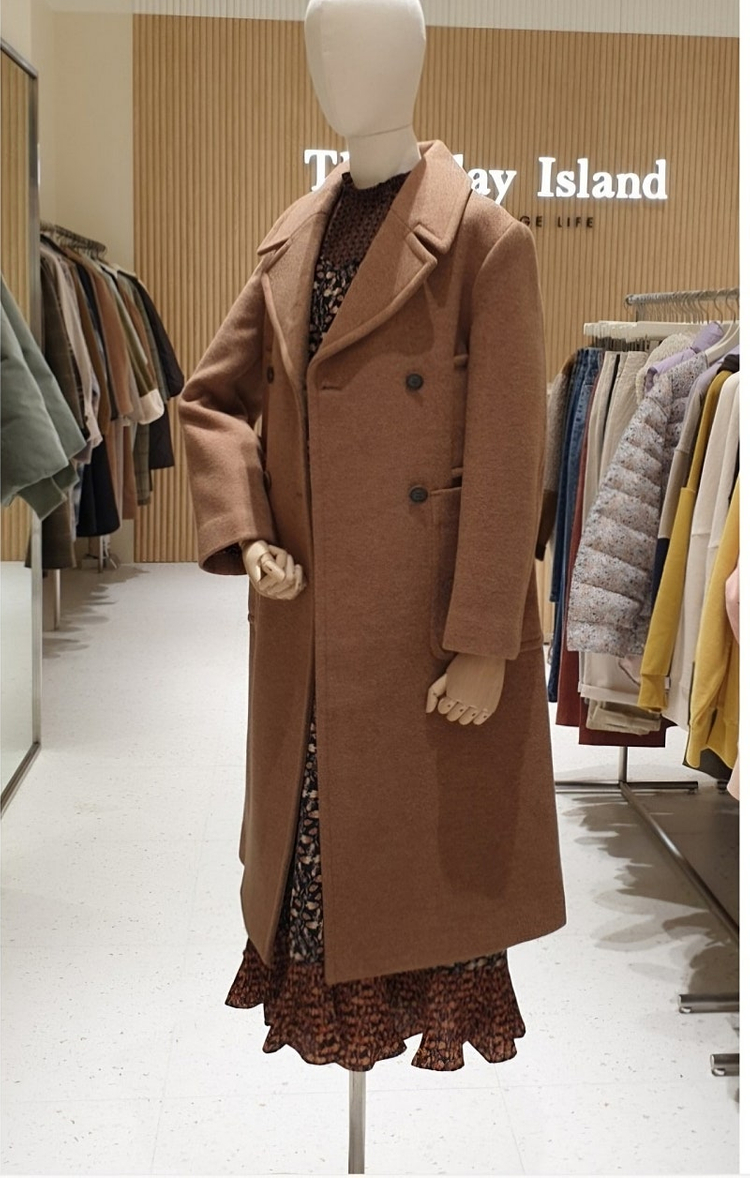 새상품 S , M 더블 롱코트 써스데이아일랜드 이미지