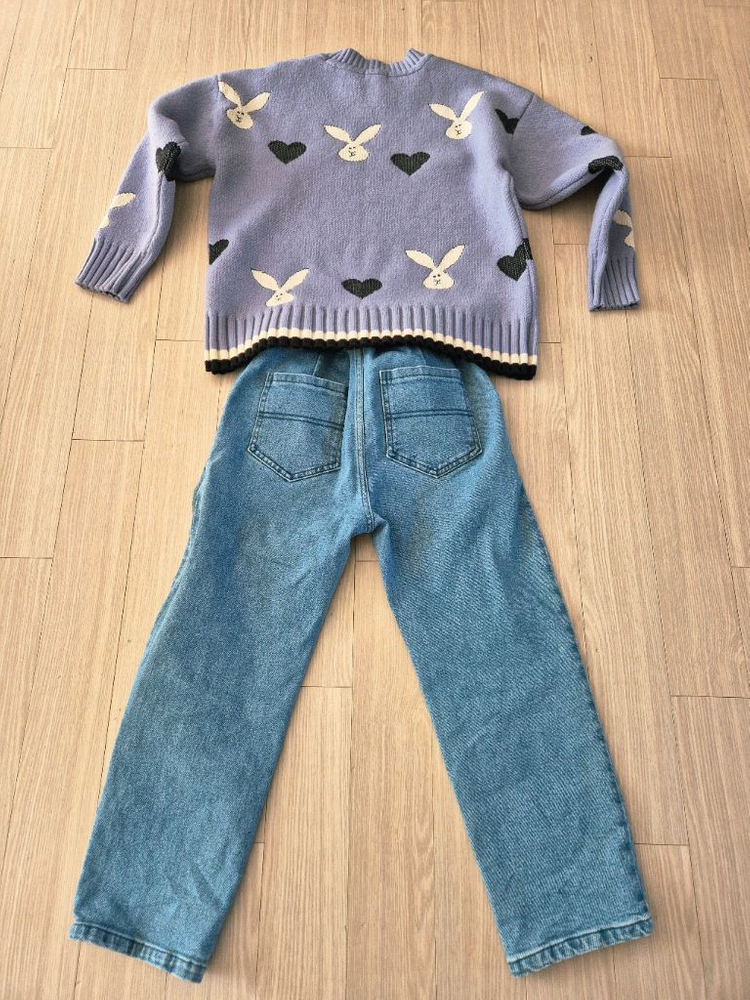 리미떼두두 연청데님&니트 XXXL(3XL,140사이즈)--1