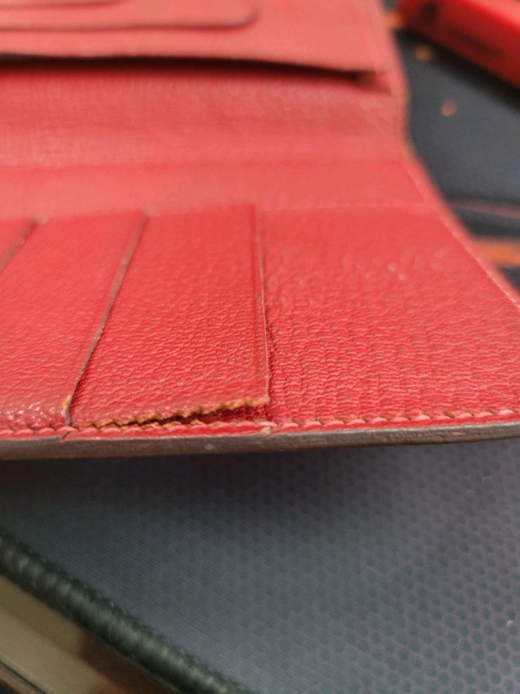 에르메스 레드 그린 장지갑 단지갑 팝니다 루이비통 샤넬 디올 펜디--2
