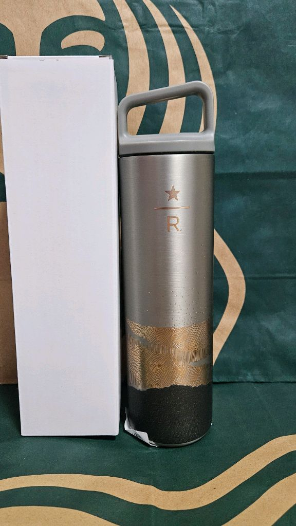 새상품S급]스타벅스 SS 미르 리저브 골드 핸들 텀블러 591ml--8