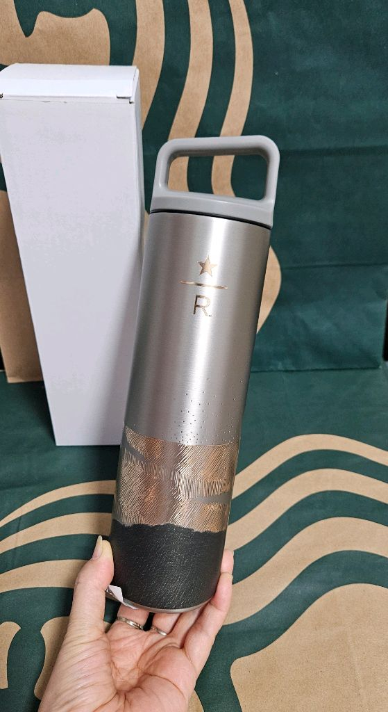 새상품S급]스타벅스 SS 미르 리저브 골드 핸들 텀블러 591ml--1