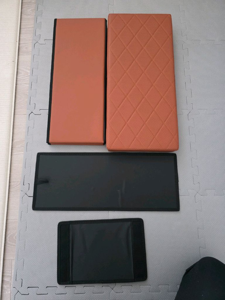 더뉴산타페TM 2열 수납용 보조의자, 실리콘버튼커버, 네비 휴대폰거치대--2