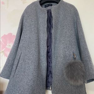 케이프 스타일 겨울 모직자켓