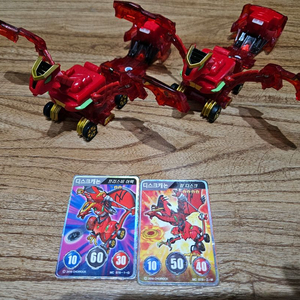 터닝메카드 디스크캐논 변신 로봇 2개& 메카드 2장