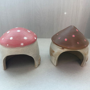 토다원 소동물 은신처 도마뱀 햄스터 도둑게 소라게 도자기 은신처 버섯집 이미지