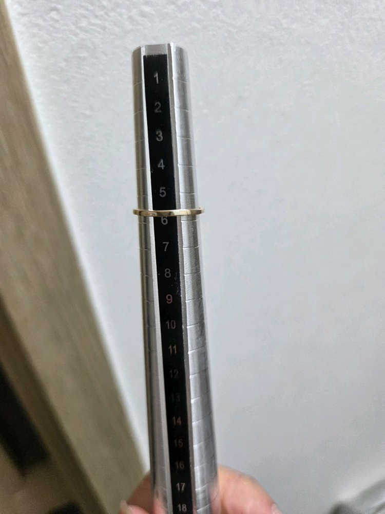 14k 옐로우골드 큐빅 볼 반지--2