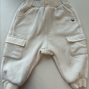 블루독 아이보리 기모 카고바지 24m (착샷O)