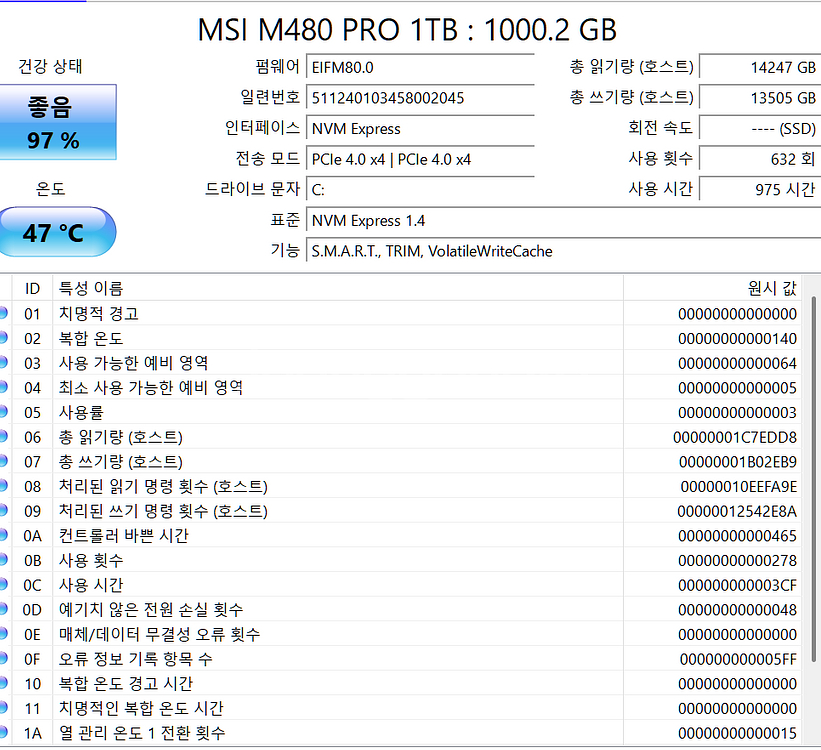 라이젠 7500F, 4070 Super, 32GB, 1T [풀박, 사용시간 975시간]--3