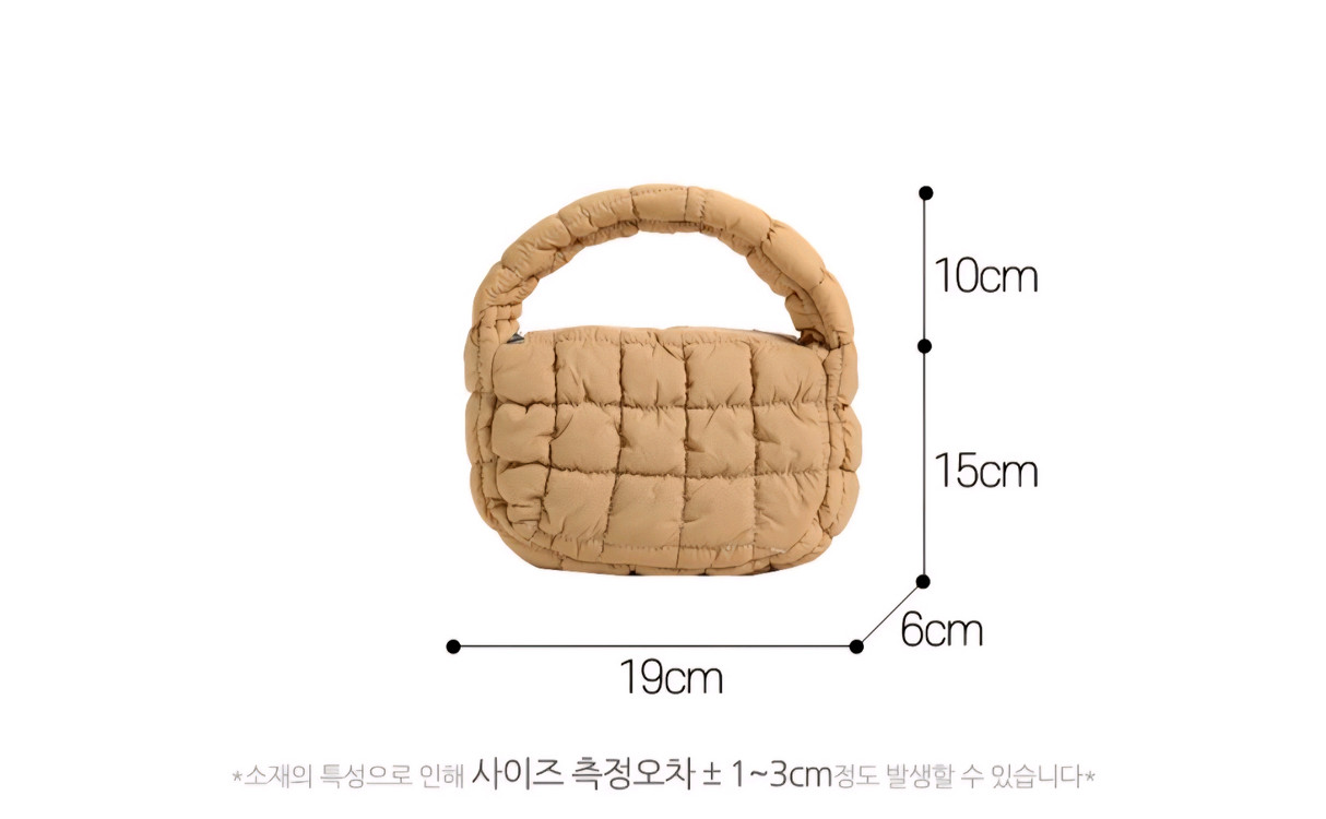 미니 퀼팅백 구름토트백 패딩백 가방 파우치--3