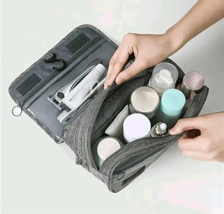 휴대용 세면도구 걸이식 가방 팝니다 회색.핑크 이미지