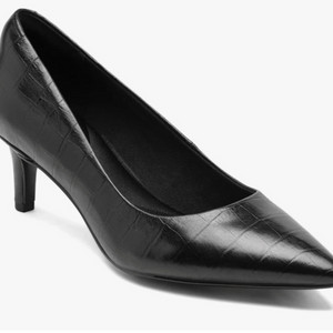 락포트 블랙 가죽 크로커다일 펌프스힐 새상품