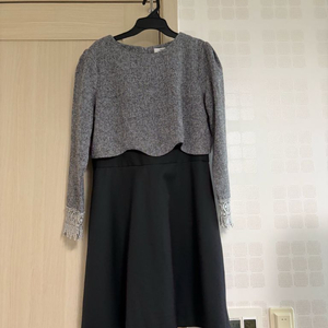 니트 크롭 원피스